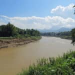 The Mekong River in Luang Prabang.