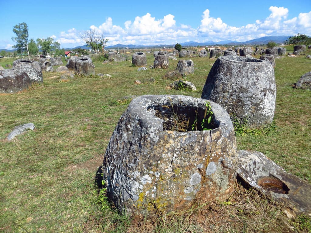 The Plain of Jars in Phonsavan, Laos.
