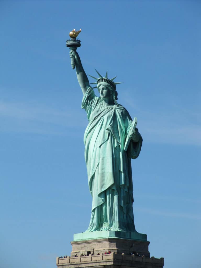 The Statue of Liberty.