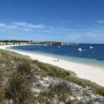 White sand beach on Rottnest Island, Western Australia.
