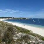 White sand beach on Rottnest Island, Western Australia.