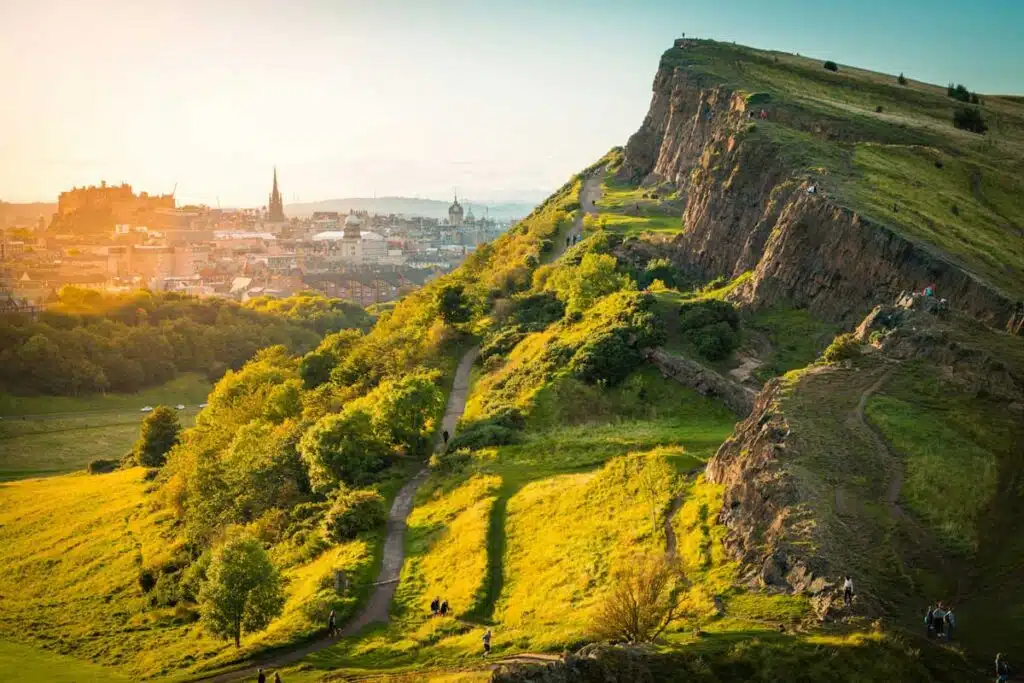 Arthur's Seat in Edinburgh, Scotland.