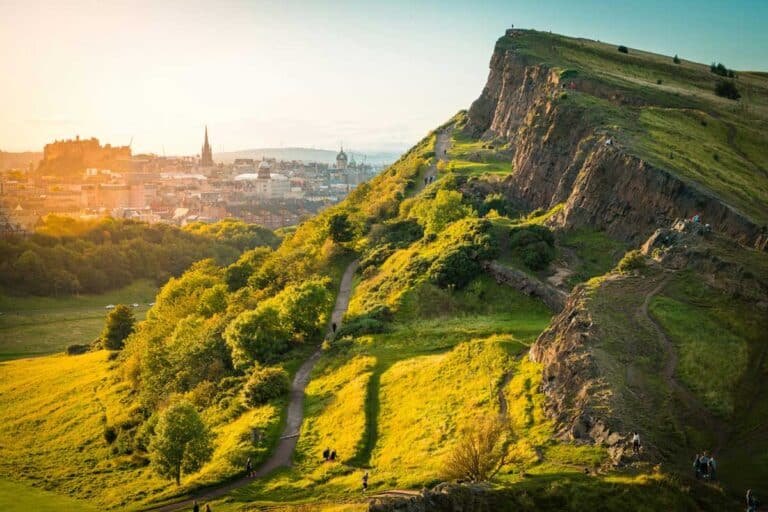 Arthur's Seat in Edinburgh, Scotland.