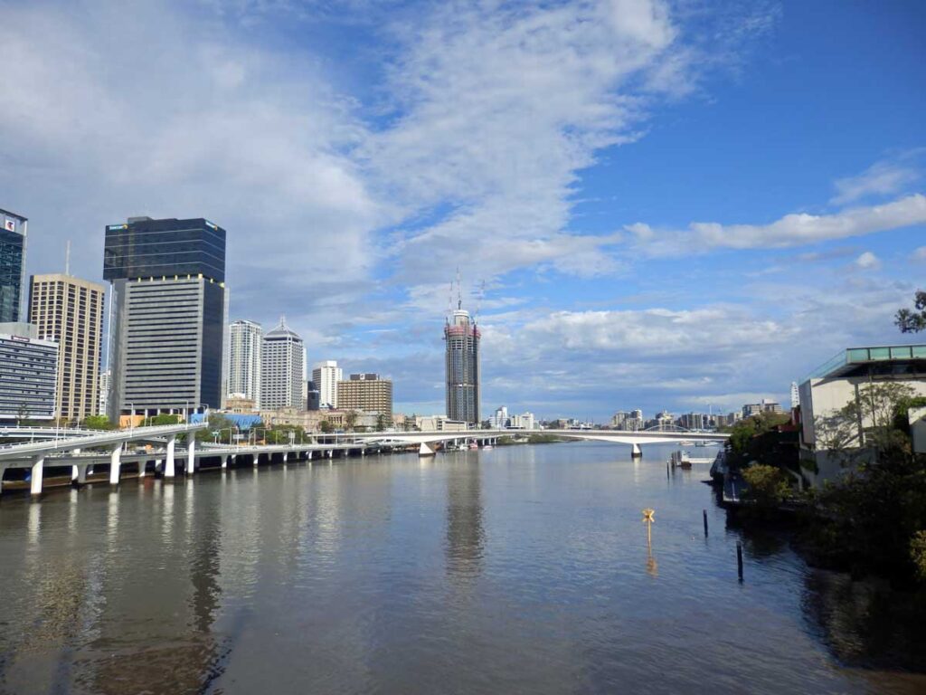 The Brisbane River in Brisbane, Queensland.