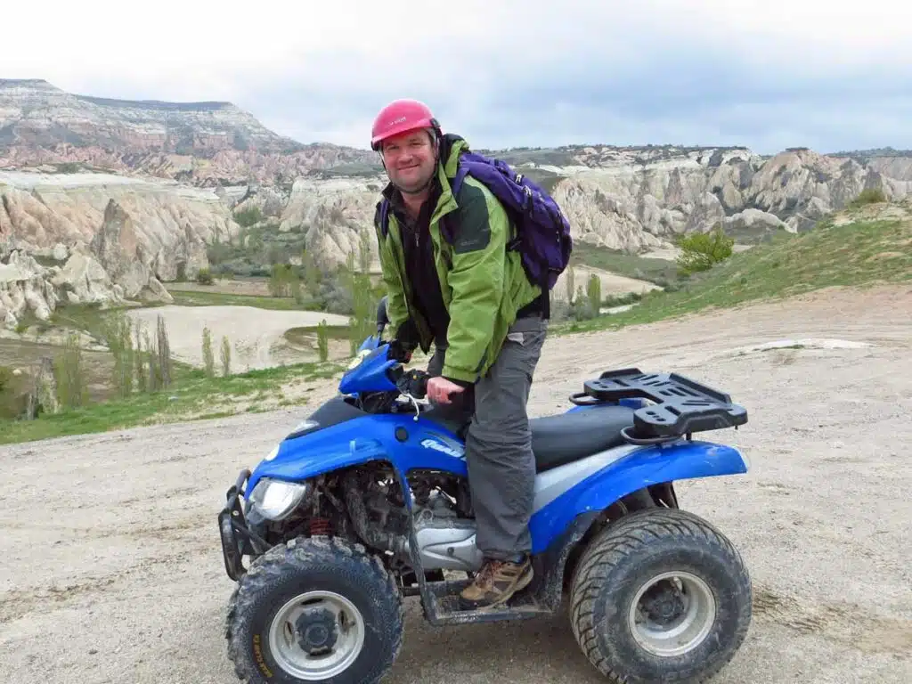 Me, posing on a quad bike before things got scary.
