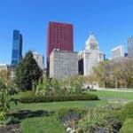 The Chicago skyline from Grant Park.