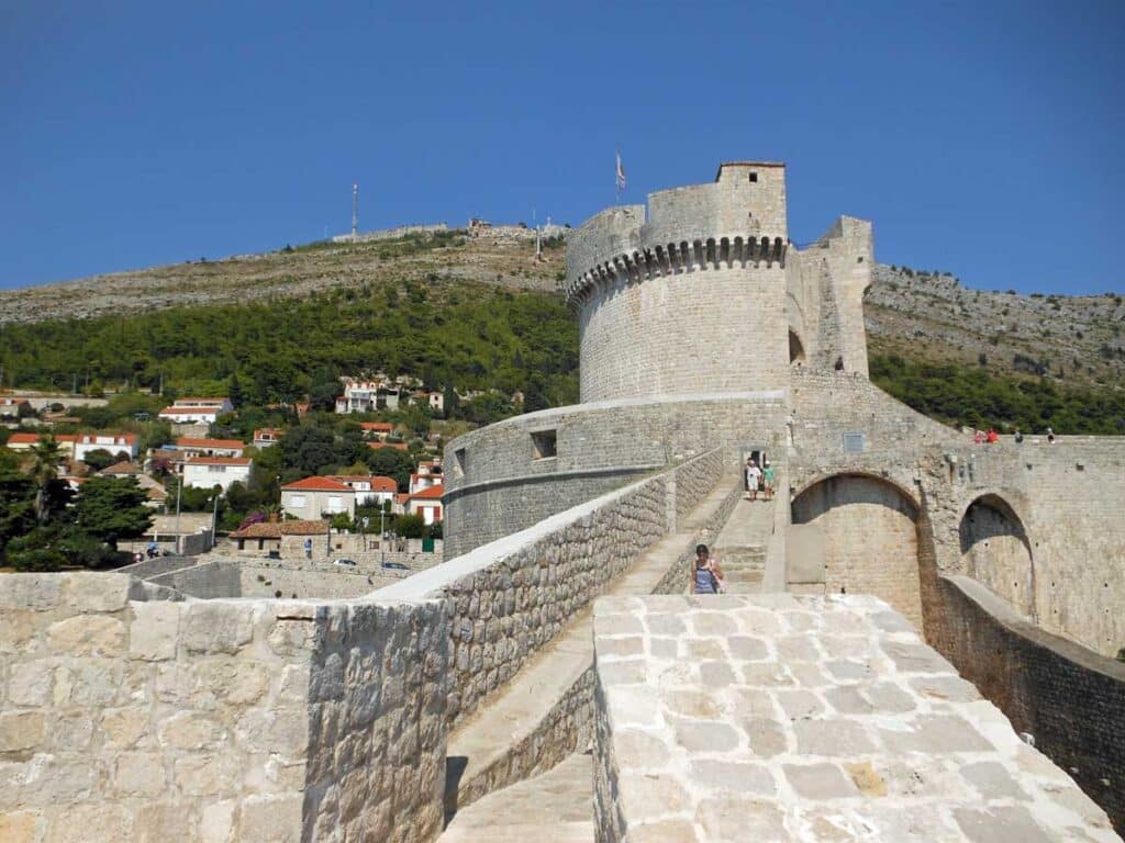 The Dubrovnik city walls are best walked later in the day.