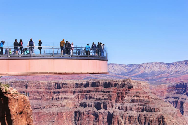 The Grand Canyon Skywalk at Grand Canyon West, Arizona.