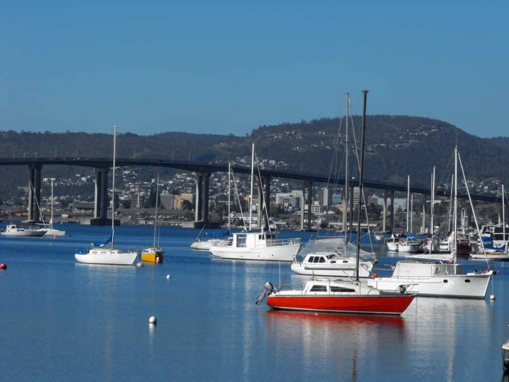 The waterfront in Hobart, Tasmania. Photo by David Whitley.