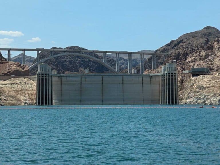 Hoover Dam from a Lake Mead cruise boat.