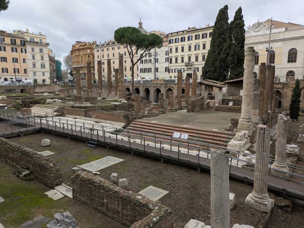 The Largo di Torre Argentina in Rome, Italy.