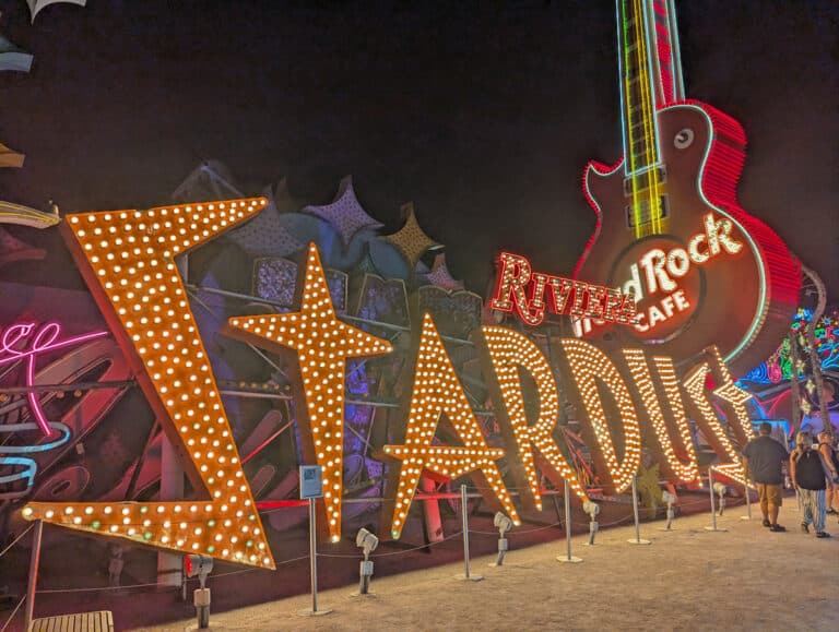 Rescued neon signs at the Las Vegas Neon Museum.