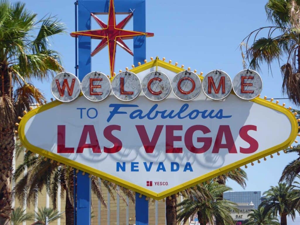 The Welcome to Fabulous Las Vegas sign.