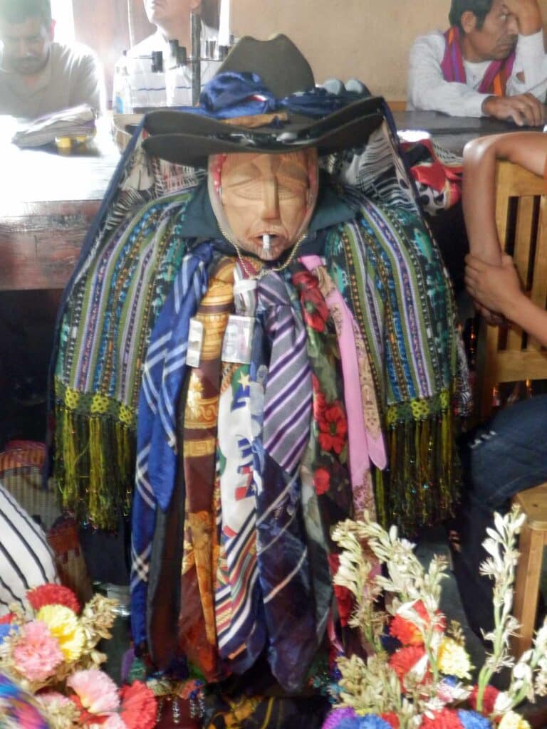 Maximón in Santiago de Atitlán, Guatemala.
