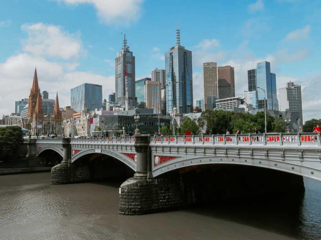 The Melbourne skyline.