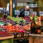 The Naschmarkt in Vienna, Austria.