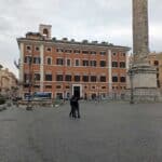 Piazza Colonna in Rome, Italy.