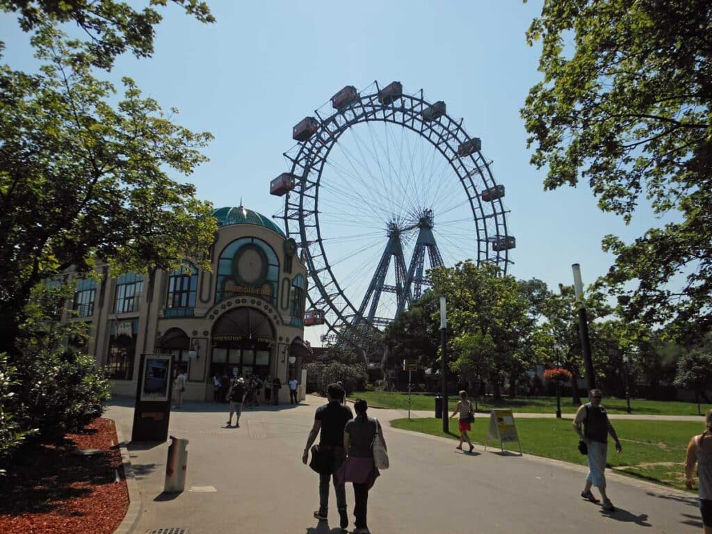 The Wiener Riesenrad in the Prater, Leopoldstadt.