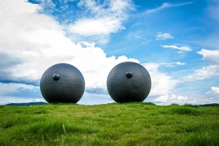 The Eyes by Louise Bourgeois in Oslo's Tjuvholmen Sculpture Park.