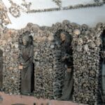 The Crypt of Tibias and Femurs at the Convento dei Cappuccini in Rome.
