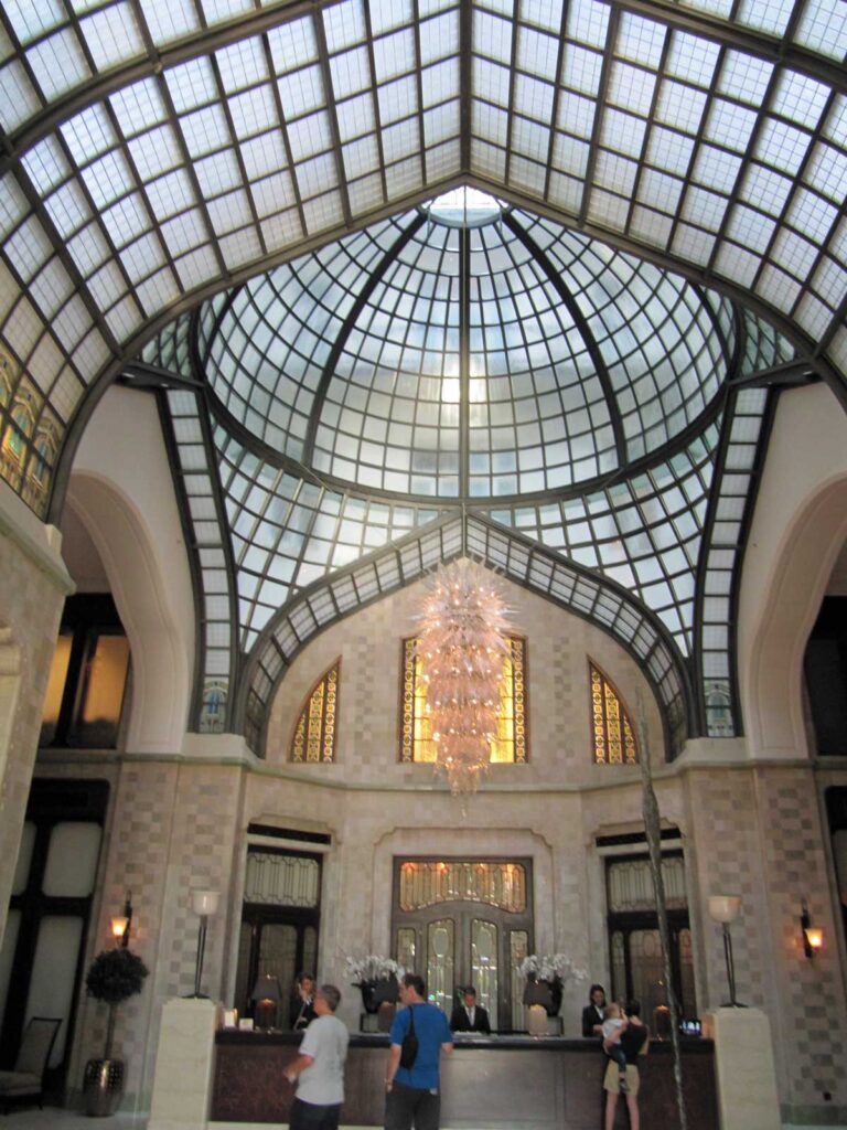 Inside the Four Seasons Gresham Palace, Budapest.