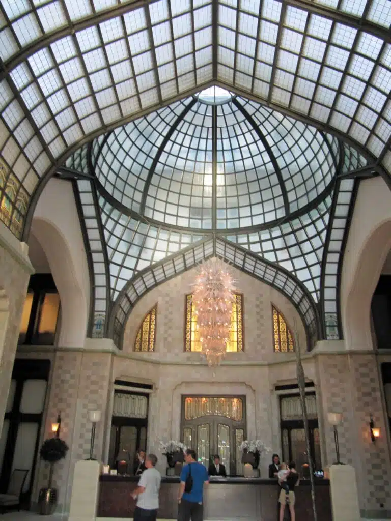 Inside the Four Seasons Gresham Palace, Budapest.