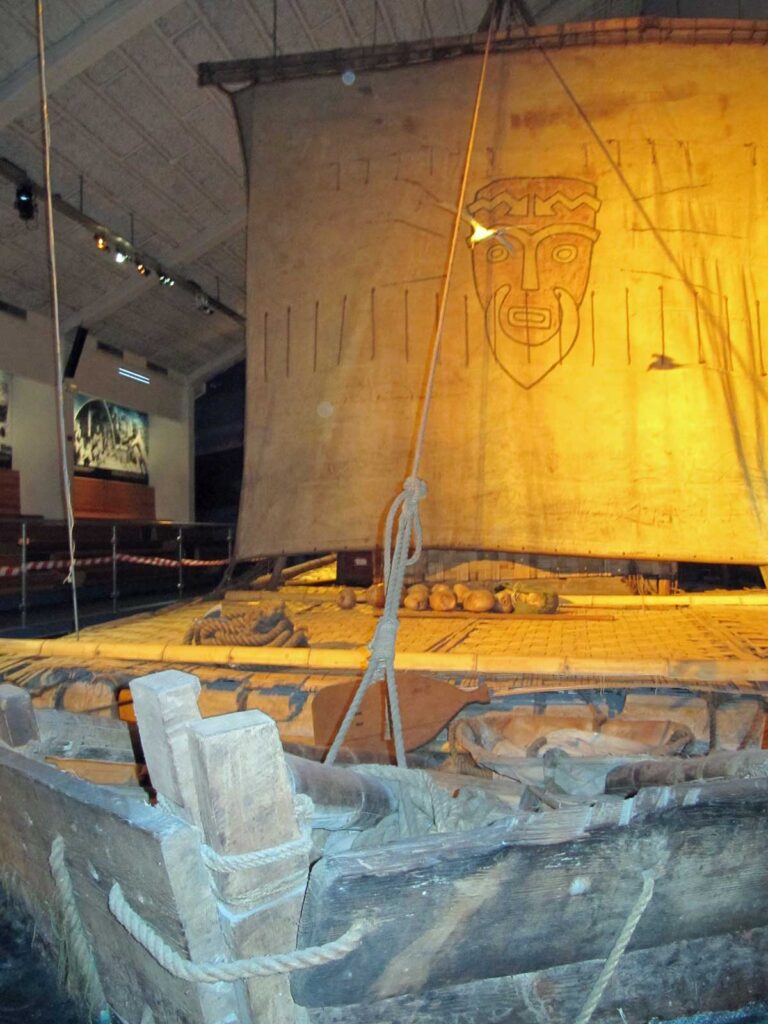 Thor Heyerdahl's Kon-Tiki Raft in Oslo's Kon-Tiki Museum.