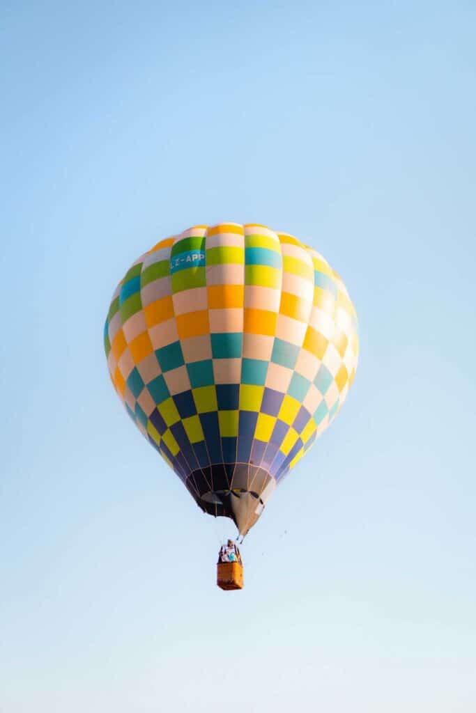 Hot air balloon in Tuscany.