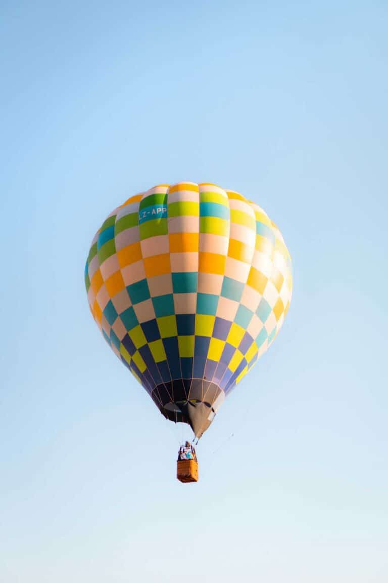 Hot air balloon in Tuscany.