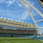 The Moses Mabhida Stadium in Durban, South Africa.