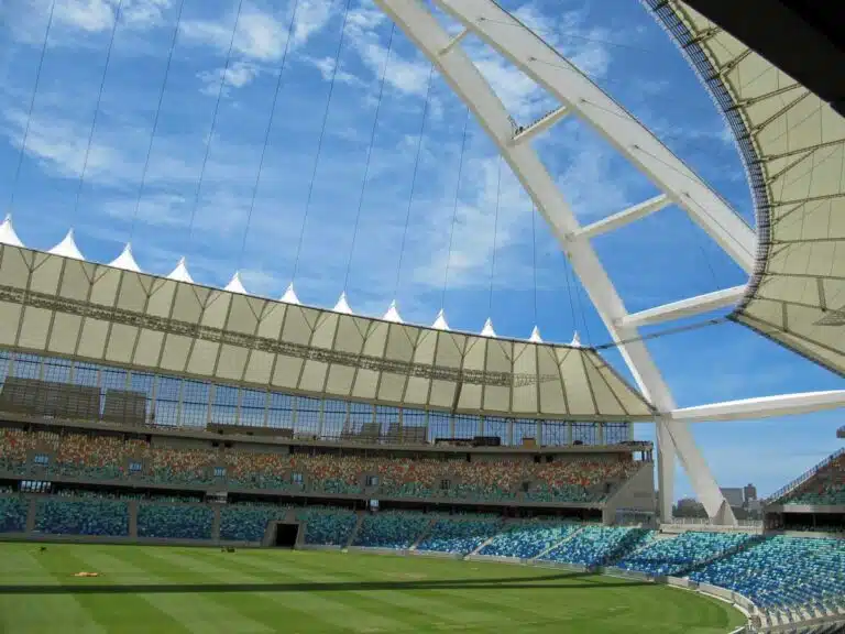 The Moses Mabhida Stadium in Durban, South Africa.
