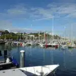 Yachts moored at Noumea's port.