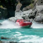 The Shotover Jet on the Shotover River, Queenstown, New Zealand.