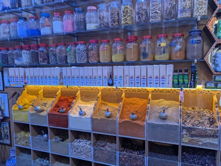 Spices in the souks of Marrakesh.
