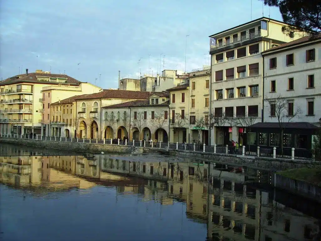 The River Sile in Treviso, Italy.