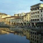 The River Sile in Treviso, Italy.