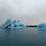 Icebergs on the Jökulsárlón lagoon, Iceland.