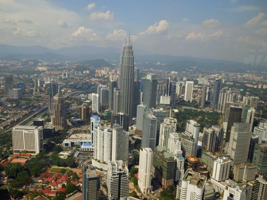 Kuala Lumpur skyline.