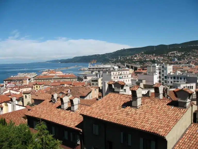 View over the rooftops in Trieste, Italy.