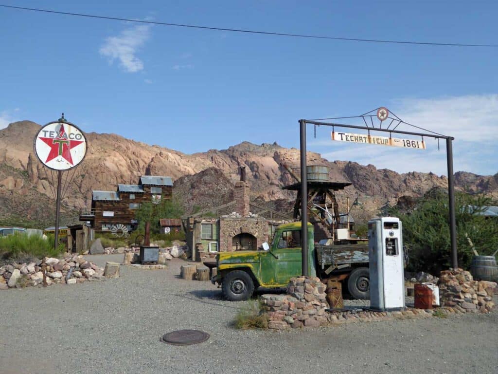 Outside the Techatticup Mine in Nevada.