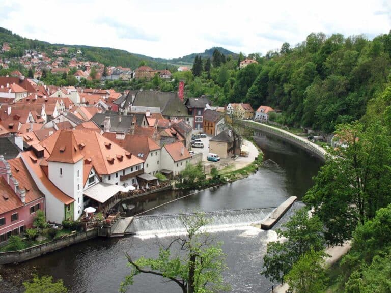 The Vltava River in Cesky Krumlov.