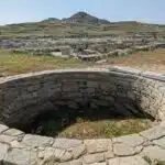 An old well amid the ruins of Delos, Greece.