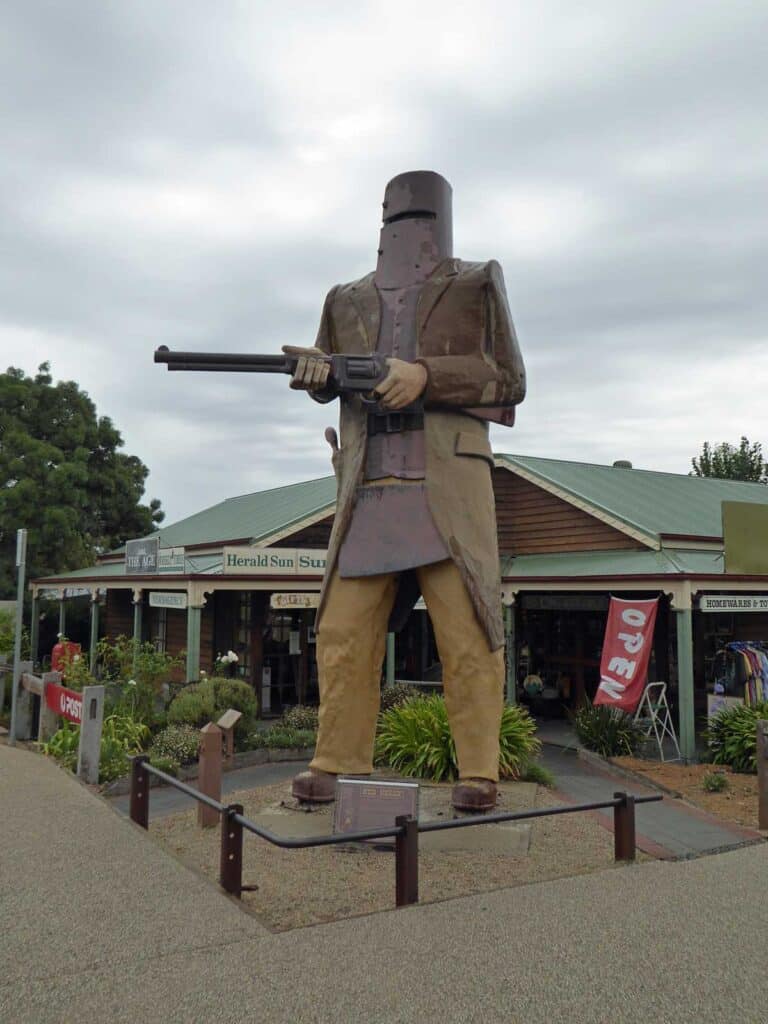 The Giant Ned Kelly in Glenrowan, Victoria.