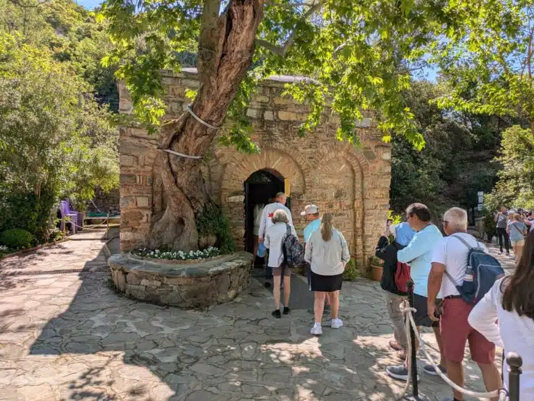 The queue outside the House of the Virgin Mary near Ephesus, Turkey.