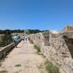 Walking the Rhodes city walls.