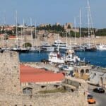 Rhodes Town, as seen from aboard the Majestic Princess in May 2025.