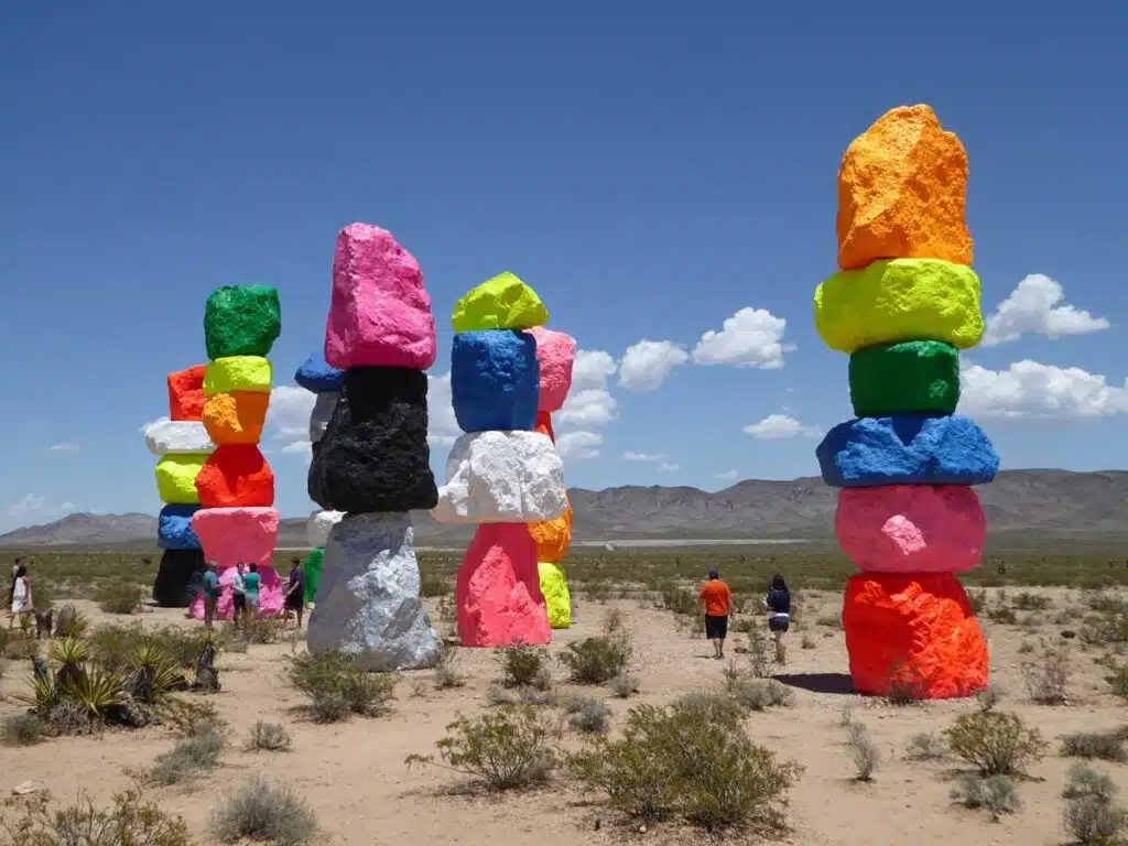 Seven Magic Mountains near Las Vegas, Nevada.
