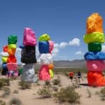 Seven Magic Mountains near Las Vegas, Nevada.
