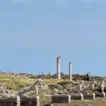 The Terrace of the Lions on Delos, Greece.