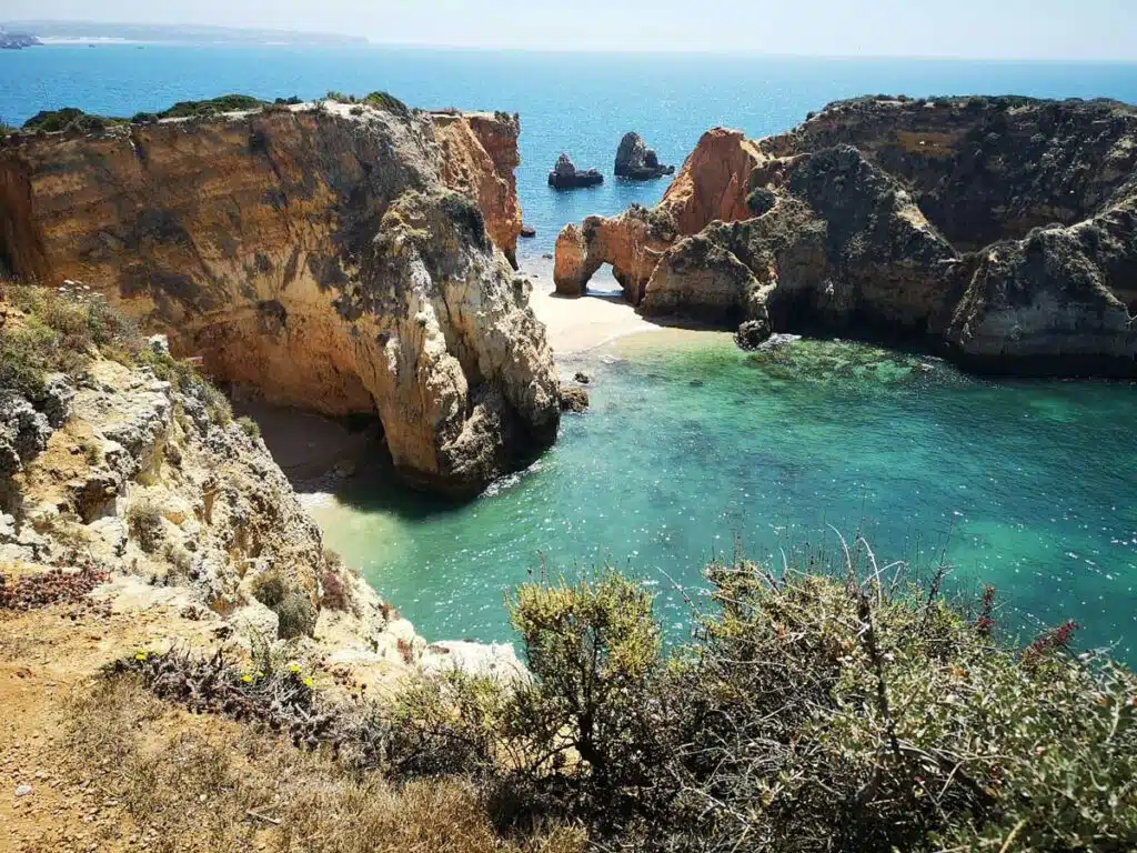 The coastline on Portugal's Algarve.